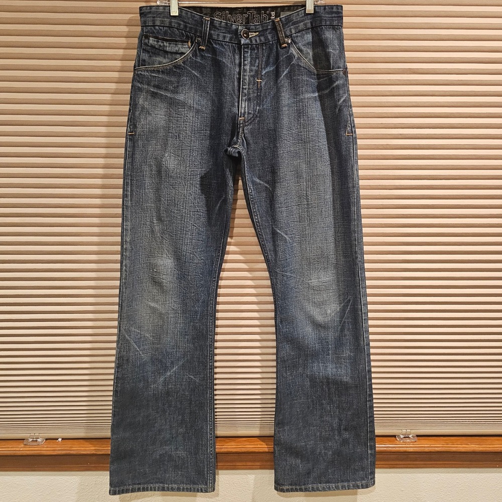 Levis SilverTab Ltd Boot Cut Jeans‎ Mens 32x34 Dark Wash Denim 100% Cotton